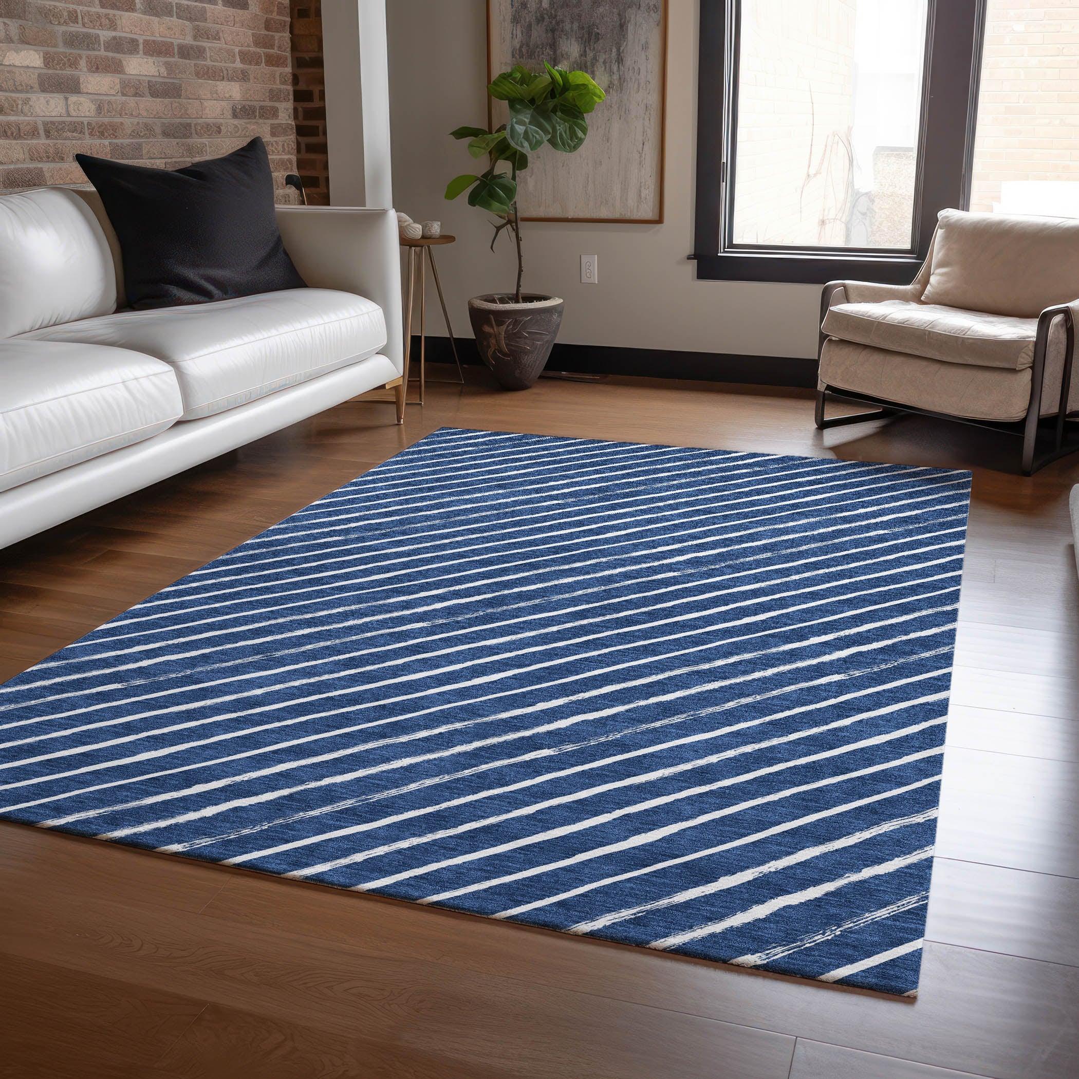 Addison Rugs Quaaris Blue Washable Indoor-Outdoor Rug