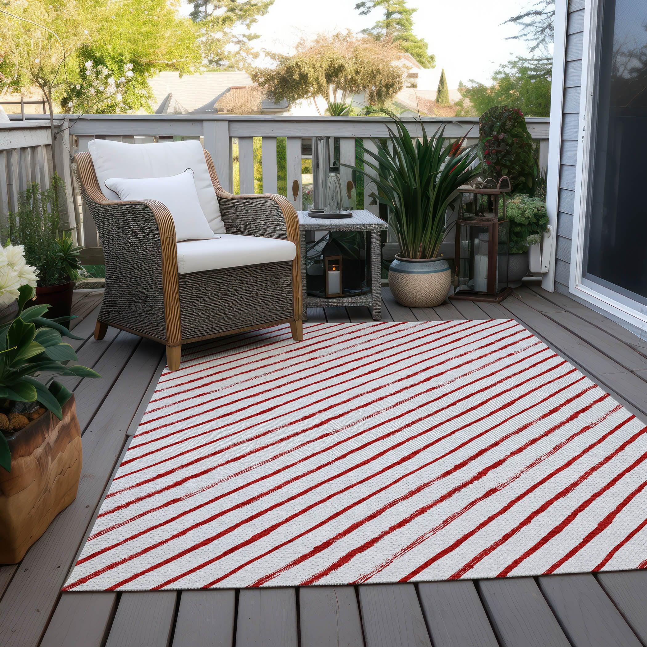 Addison Rugs Quaaris Red Washable Indoor-Outdoor Rug