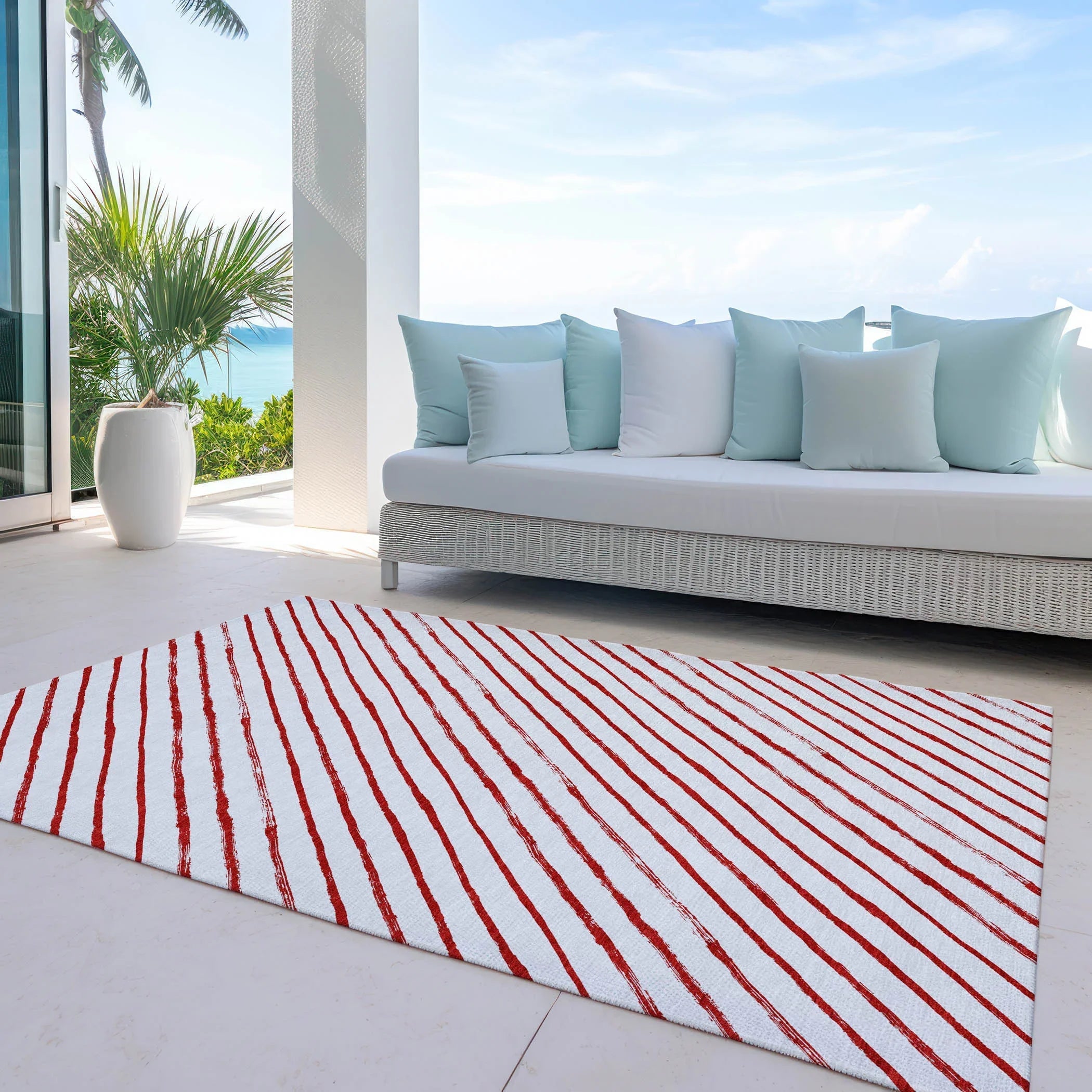 Addison Rugs Quaaris Red Washable Indoor-Outdoor Rug