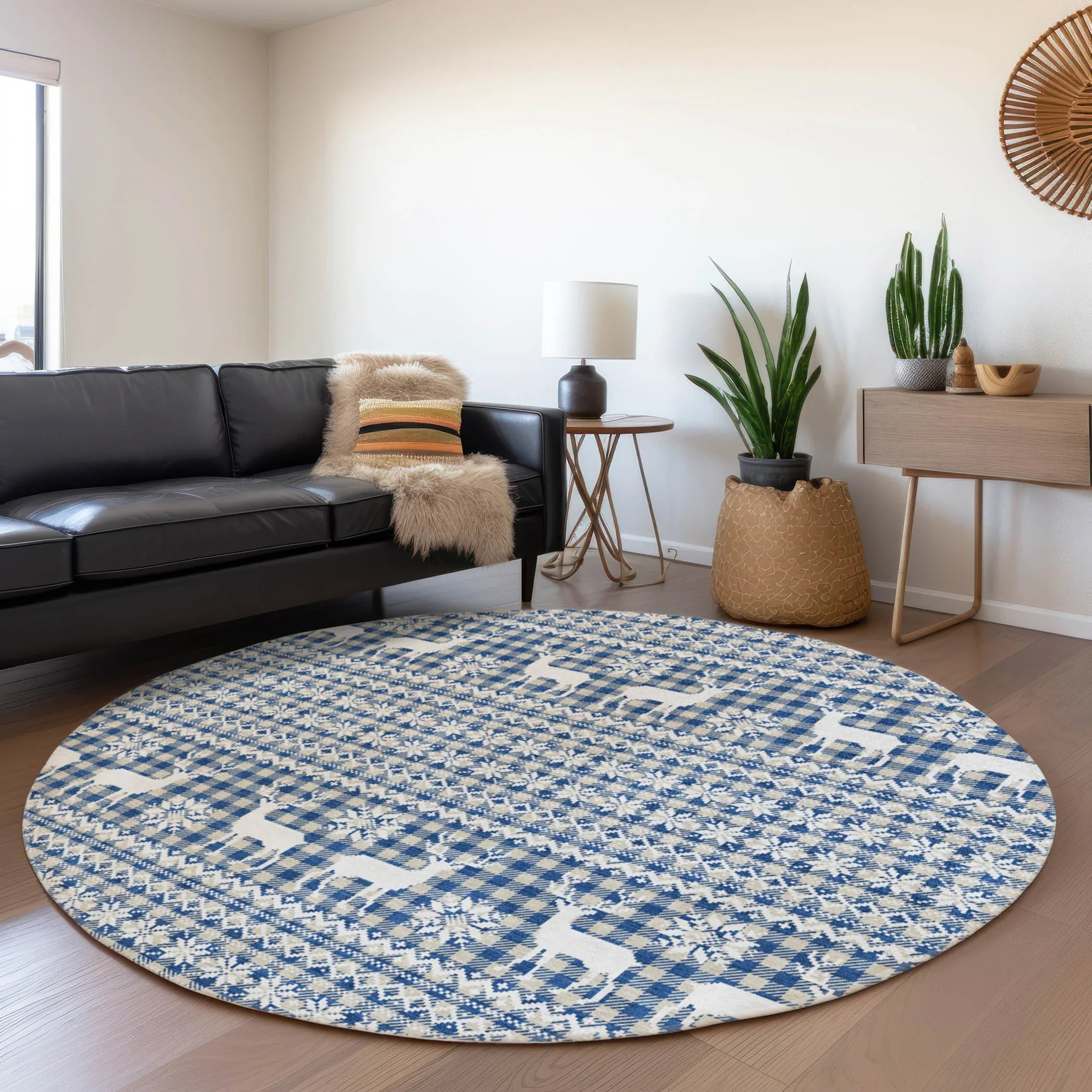 Addison Rugs Quaas Blue Washable Indoor-Outdoor Rug