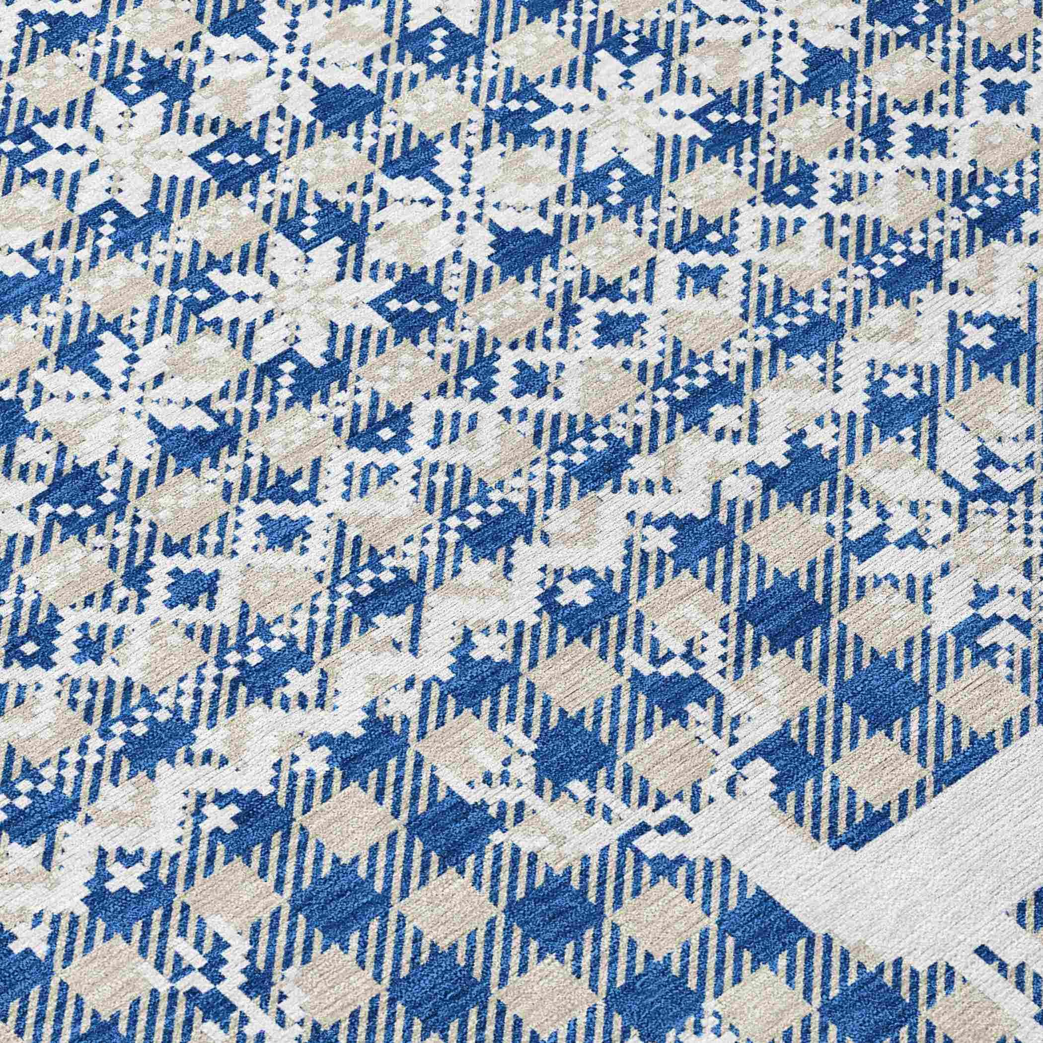 Addison Rugs Quaas Blue Washable Indoor-Outdoor Rug