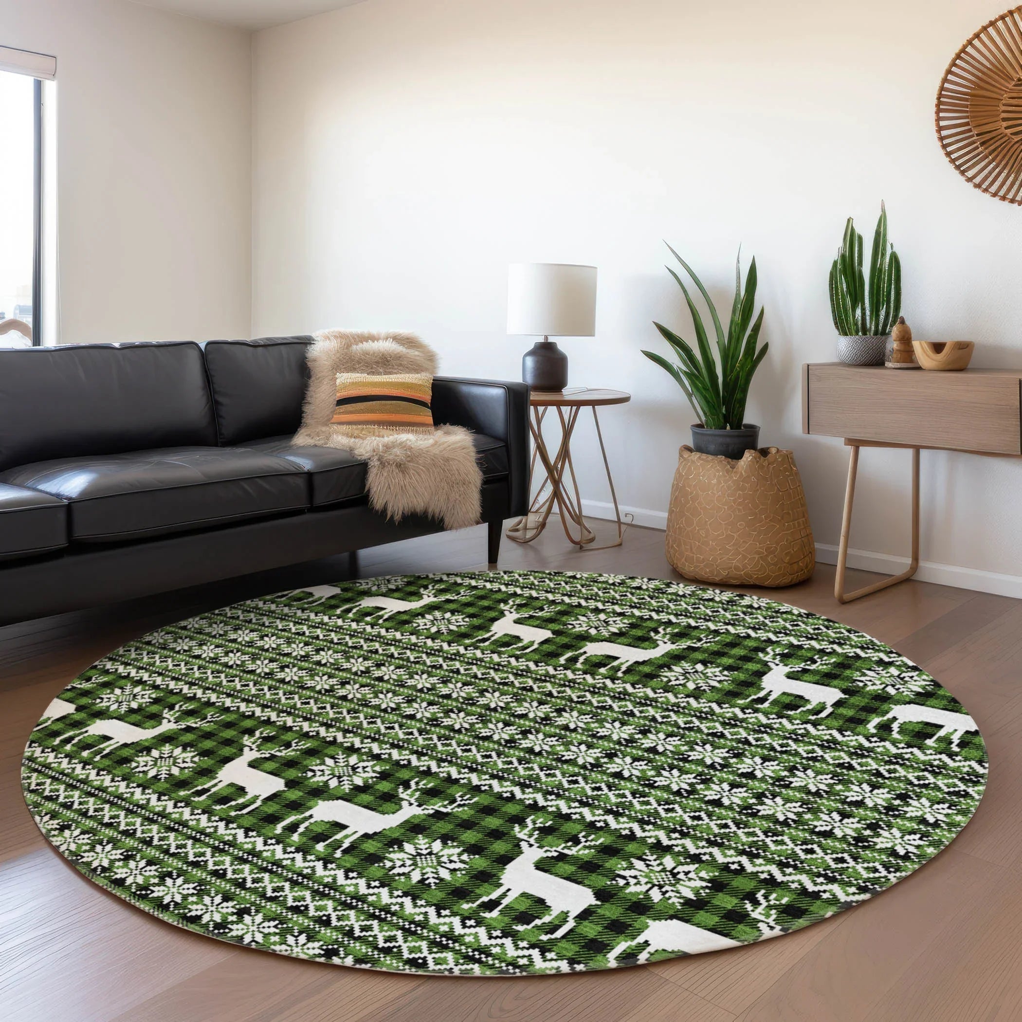 Addison Rugs Quaas Cactus Washable Indoor-Outdoor Rug