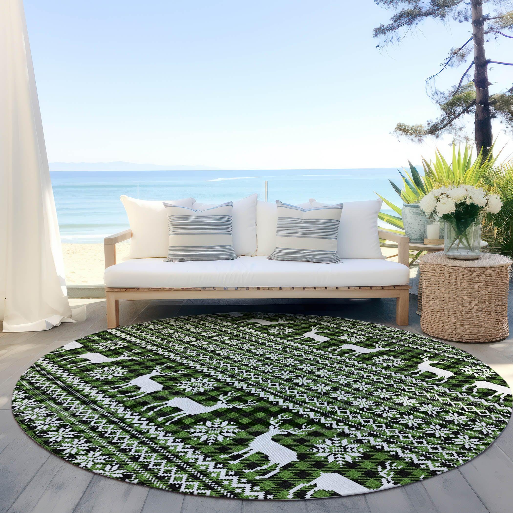 Addison Rugs Quaas Cactus Washable Indoor-Outdoor Rug