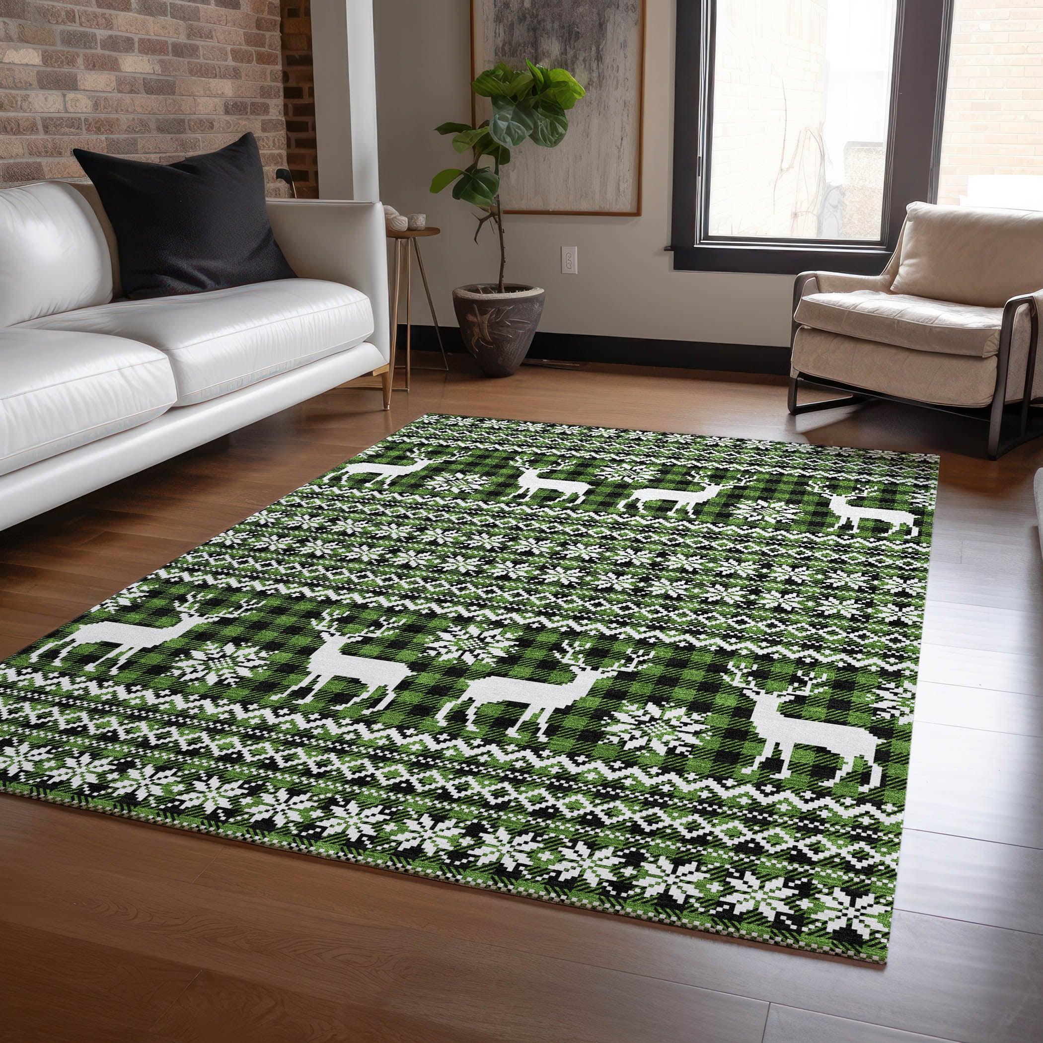 Addison Rugs Quaas Cactus Washable Indoor-Outdoor Rug