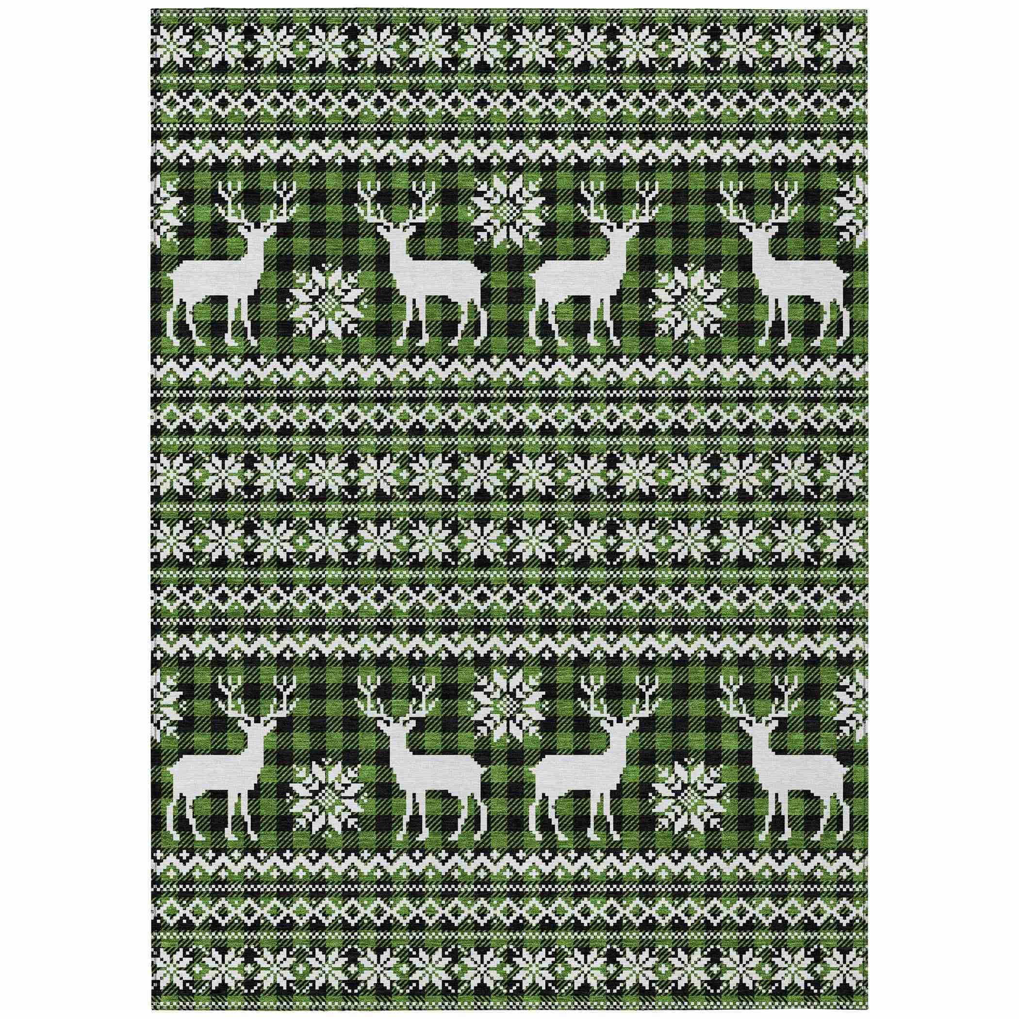 Addison Rugs Quaas Cactus Washable Indoor-Outdoor Rug