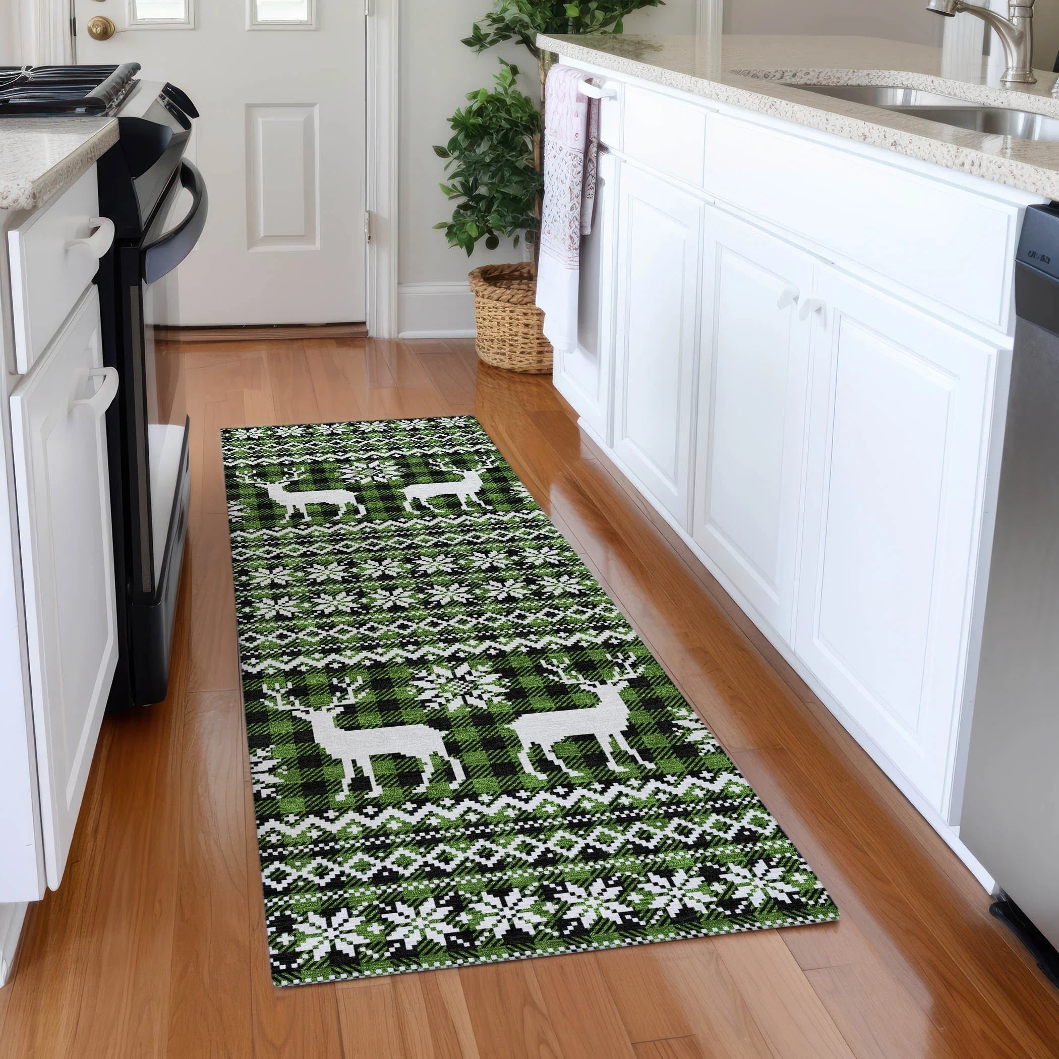 Addison Rugs Quaas Cactus Washable Indoor-Outdoor Rug