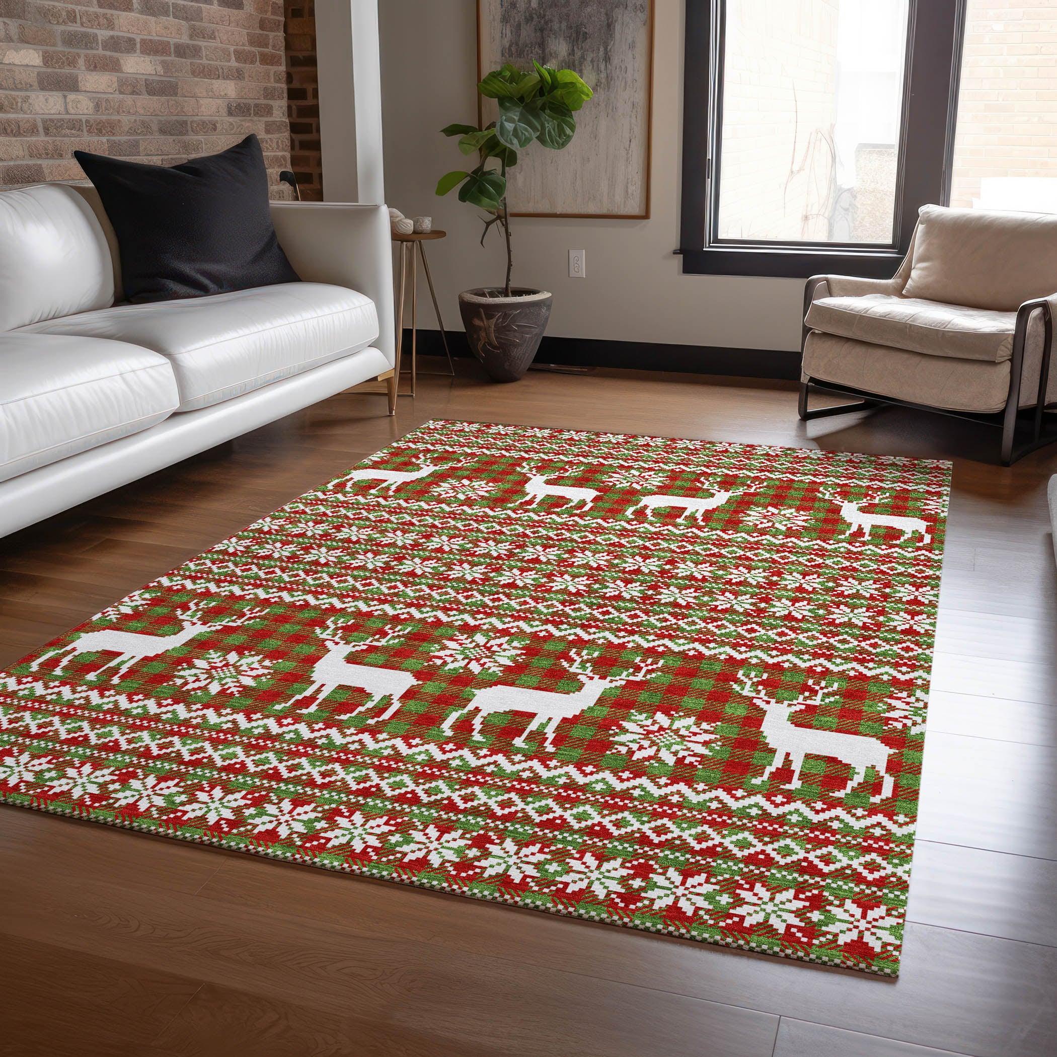 Addison Rugs Quaas Fern Washable Indoor-Outdoor Rug