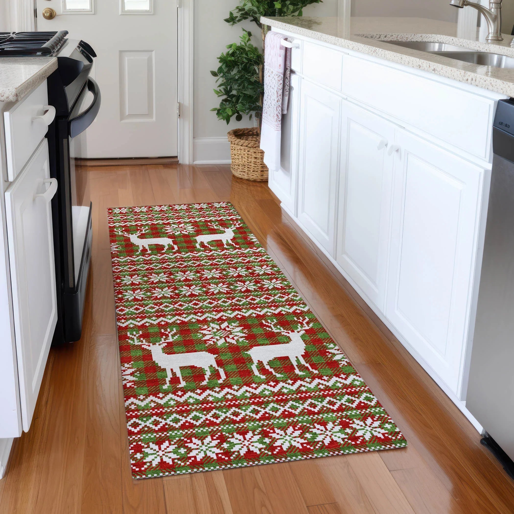 Addison Rugs Quaas Fern Washable Indoor-Outdoor Rug