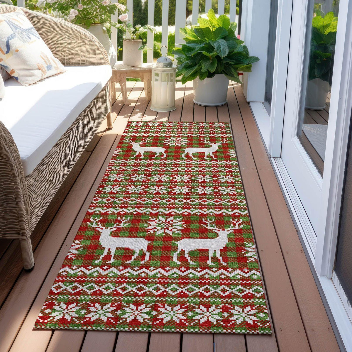 Addison Rugs Quaas Fern Washable Indoor-Outdoor Rug