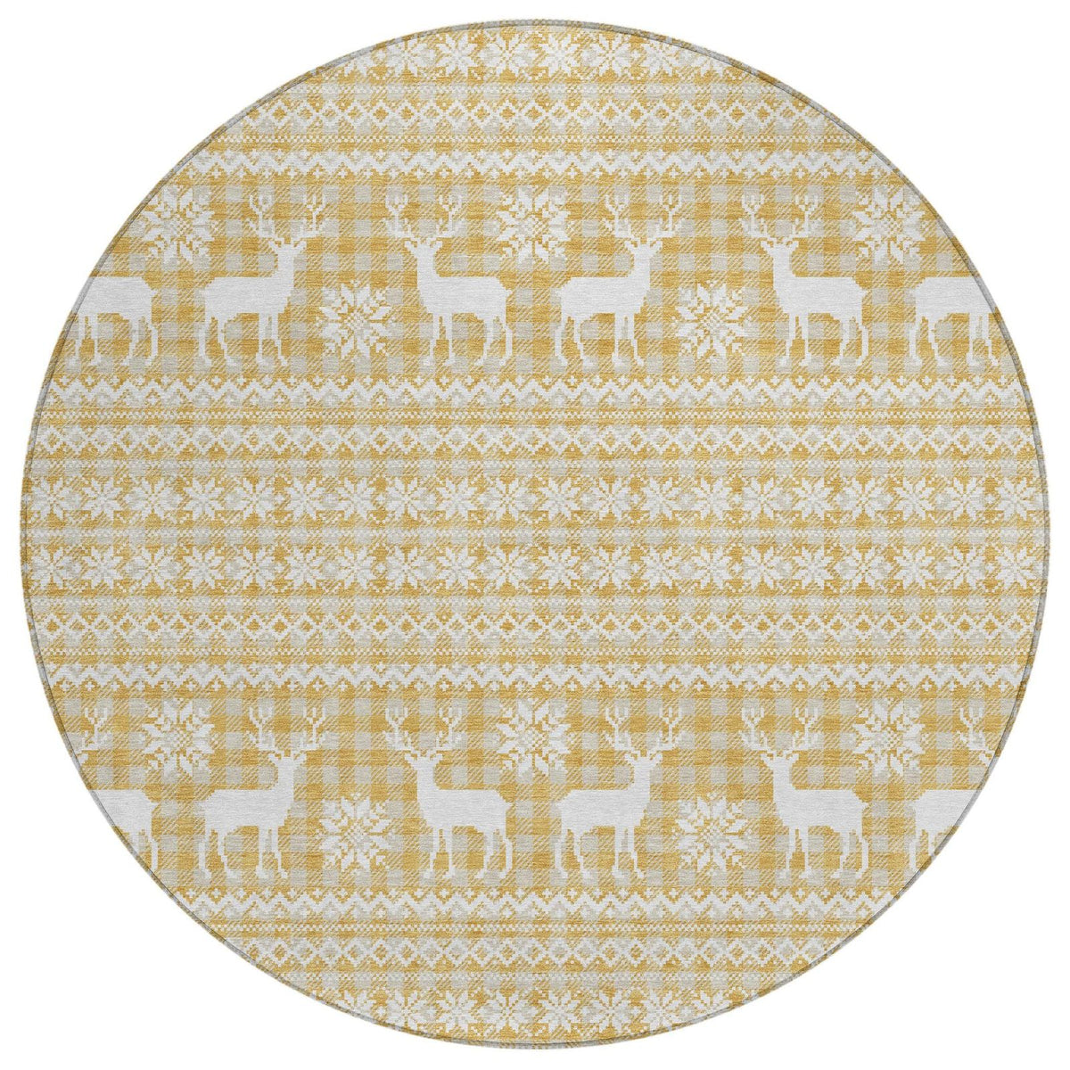 Addison Rugs Quaas Gold Washable Indoor-Outdoor Rug