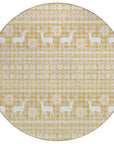 Addison Rugs Quaas Gold Washable Indoor-Outdoor Rug