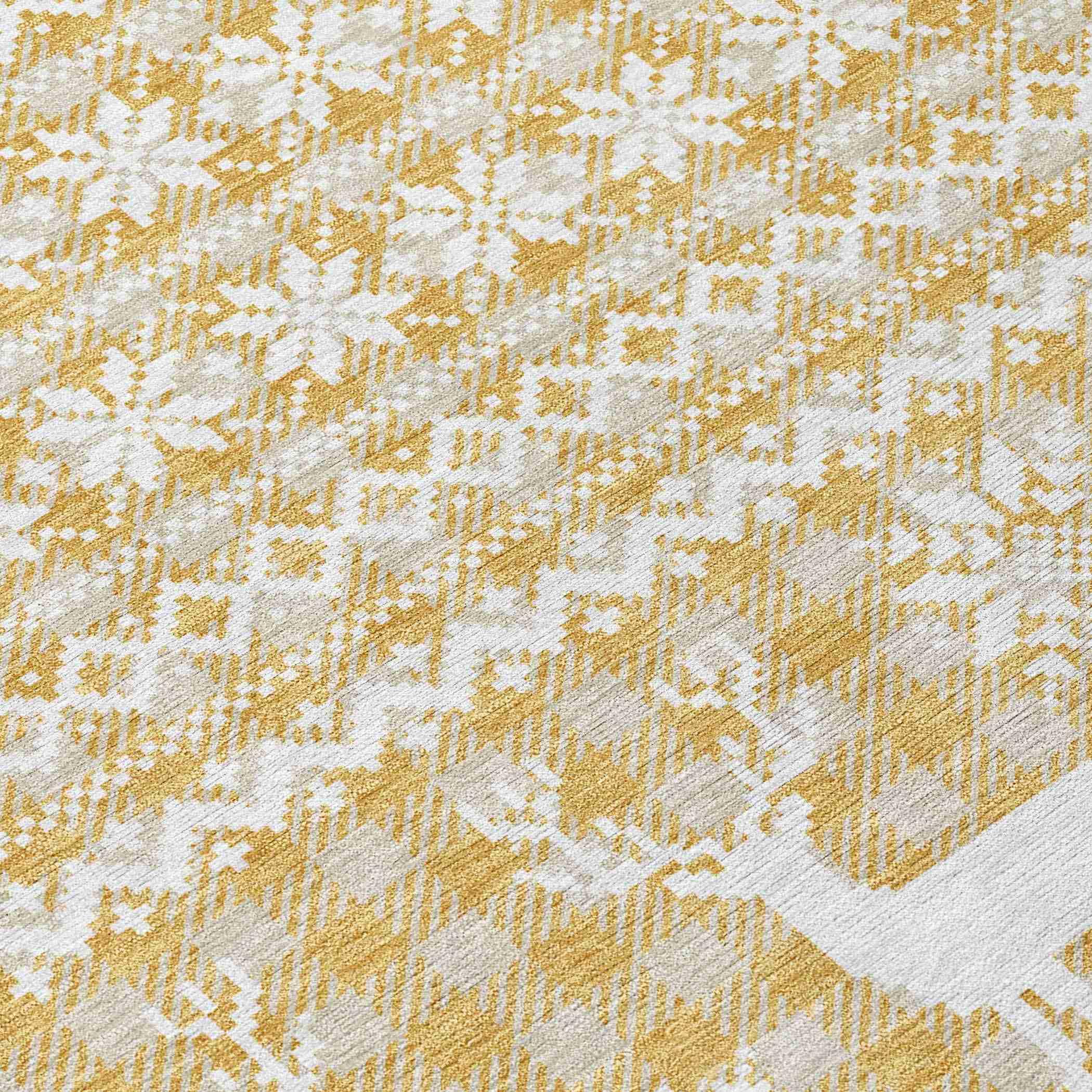 Addison Rugs Quaas Gold Washable Indoor-Outdoor Rug