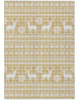 Addison Rugs Quaas Gold Washable Indoor-Outdoor Rug