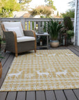 Addison Rugs Quaas Gold Washable Indoor-Outdoor Rug