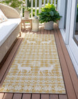 Addison Rugs Quaas Gold Washable Indoor-Outdoor Rug