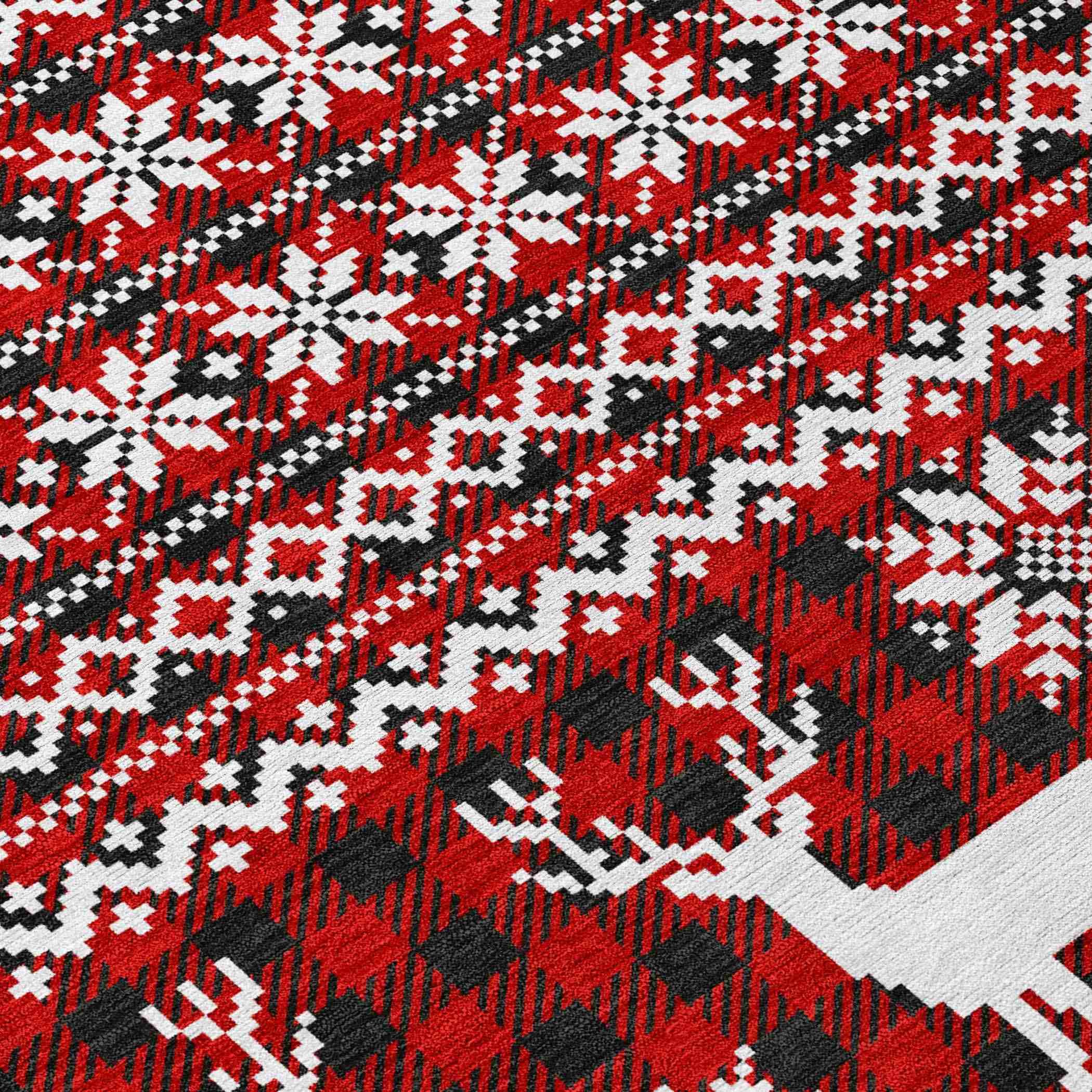 Addison Rugs Quaas Red Washable Indoor-Outdoor Rug