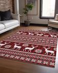 Addison Rugs Quaas Red Washable Indoor-Outdoor Rug
