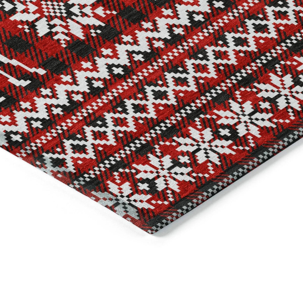 Addison Rugs Quaas Red Washable Indoor-Outdoor Rug