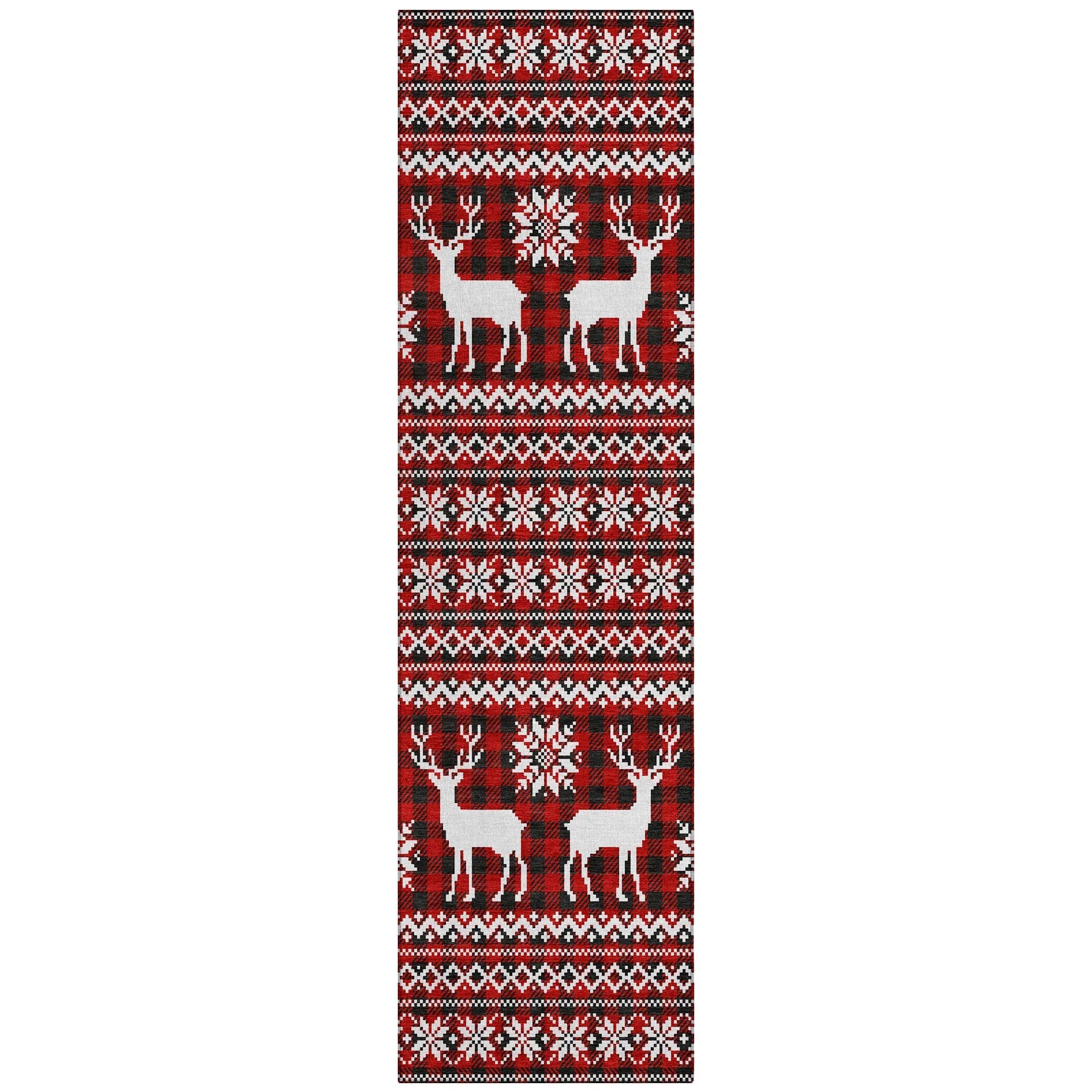 Addison Rugs Quaas Red Washable Indoor-Outdoor Rug