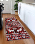Addison Rugs Quaas Red Washable Indoor-Outdoor Rug