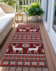 Addison Rugs Quaas Red Washable Indoor-Outdoor Rug