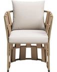 Quadrat White Dining Arm Chair-Outdoor Dining Chairs-Zuo Modern-LOOMLAN