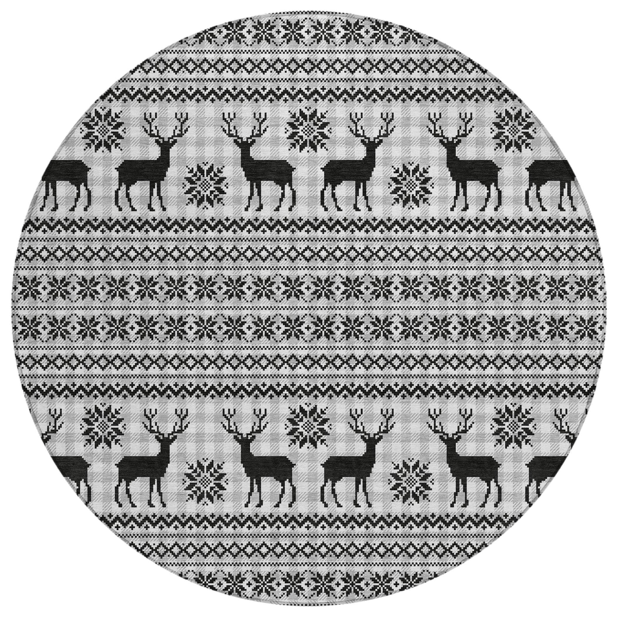 Addison Rugs Quaion Gray Washable Indoor-Outdoor Rug