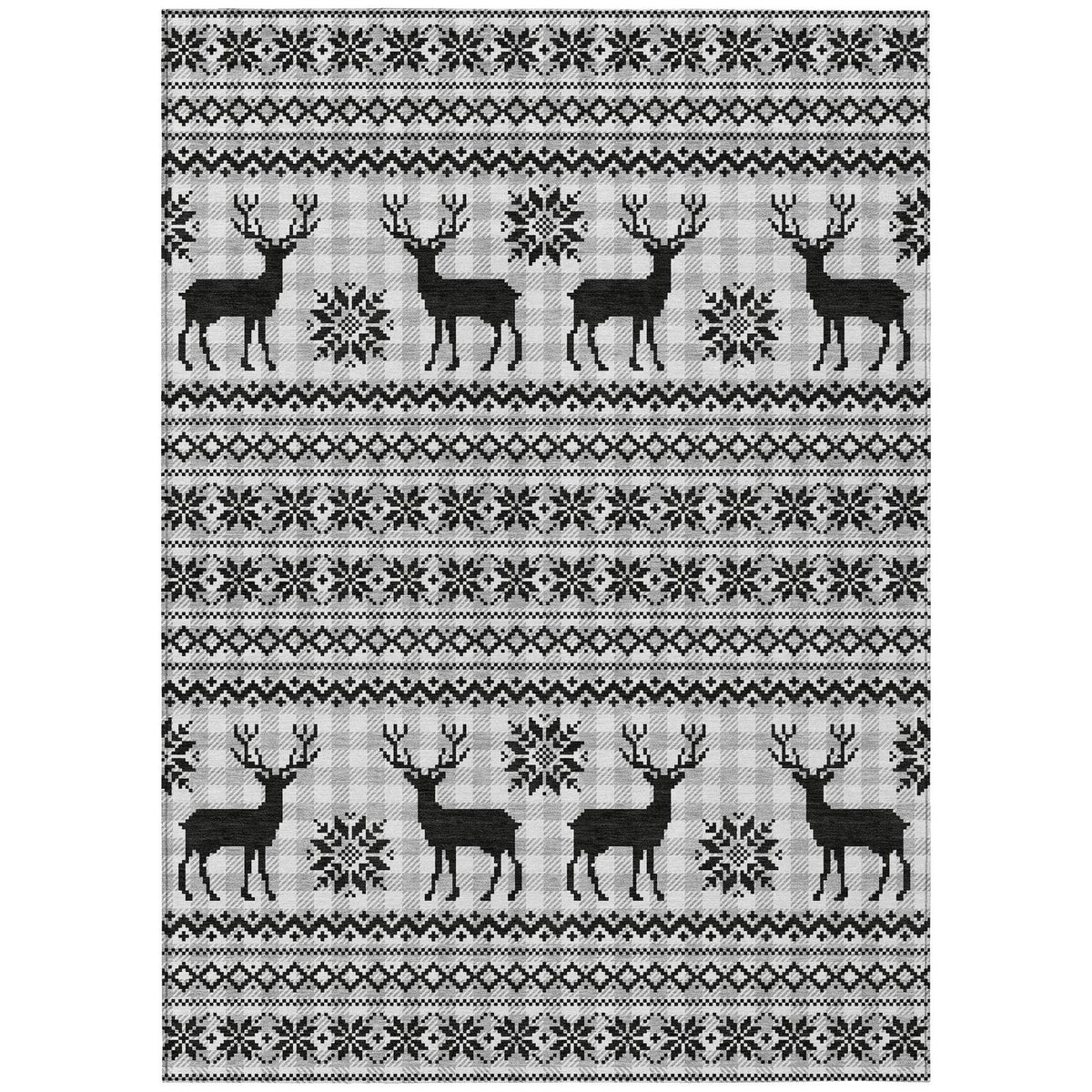 Addison Rugs Quaion Gray Washable Indoor-Outdoor Rug