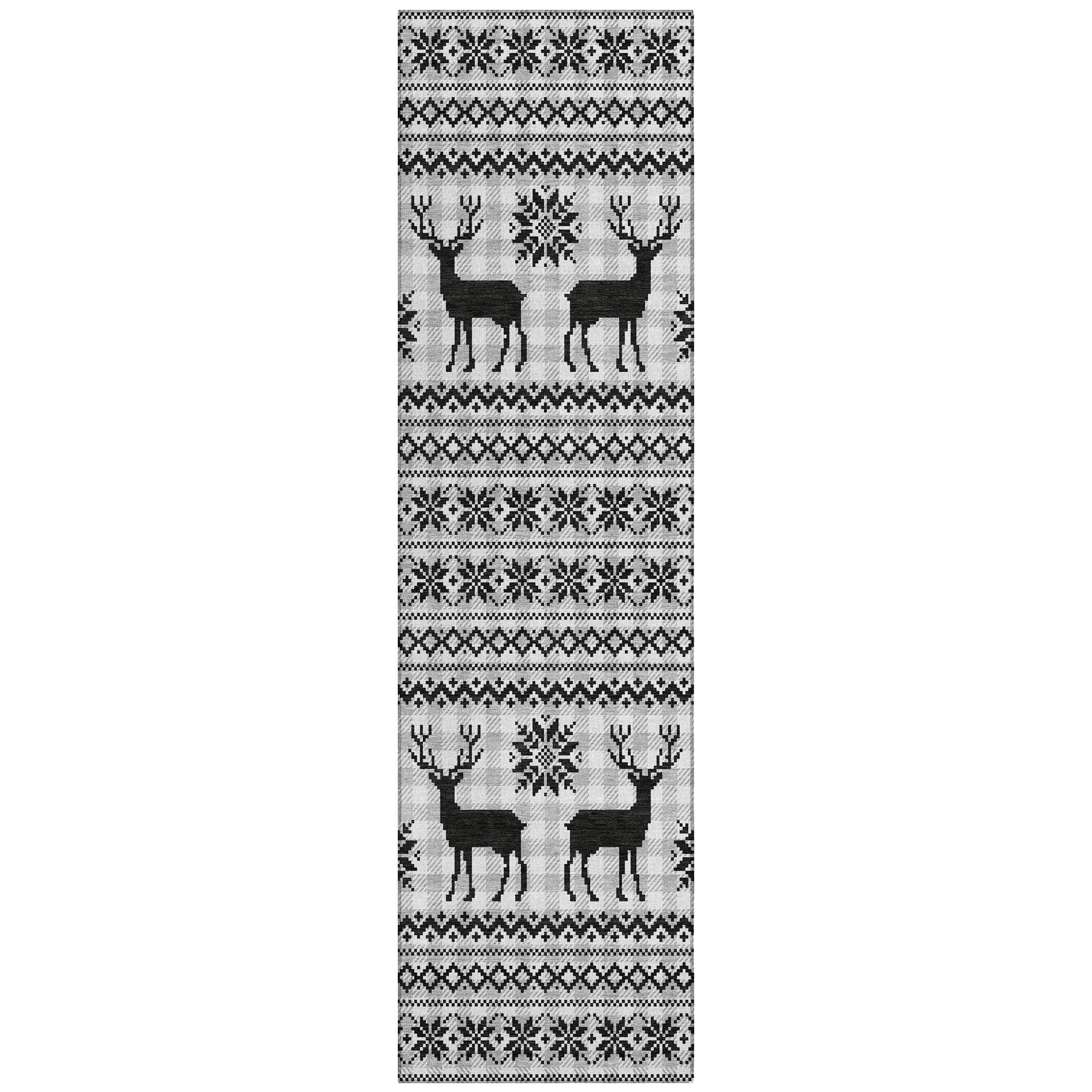 Addison Rugs Quaion Gray Washable Indoor-Outdoor Rug