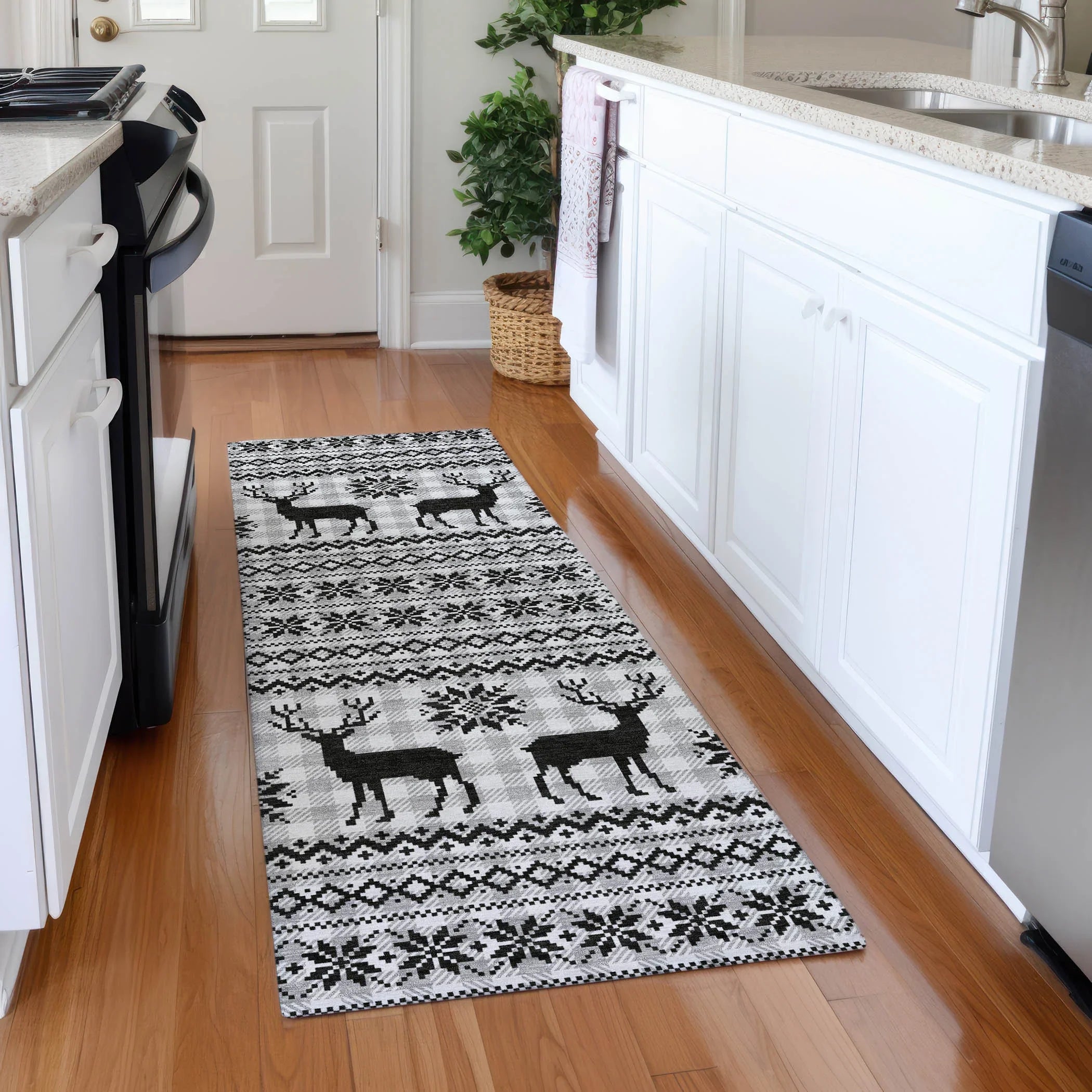 Addison Rugs Quaion Gray Washable Indoor-Outdoor Rug