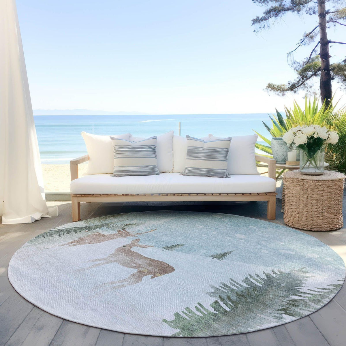 Addison Rugs Quaira Blue Washable Indoor-Outdoor Rug