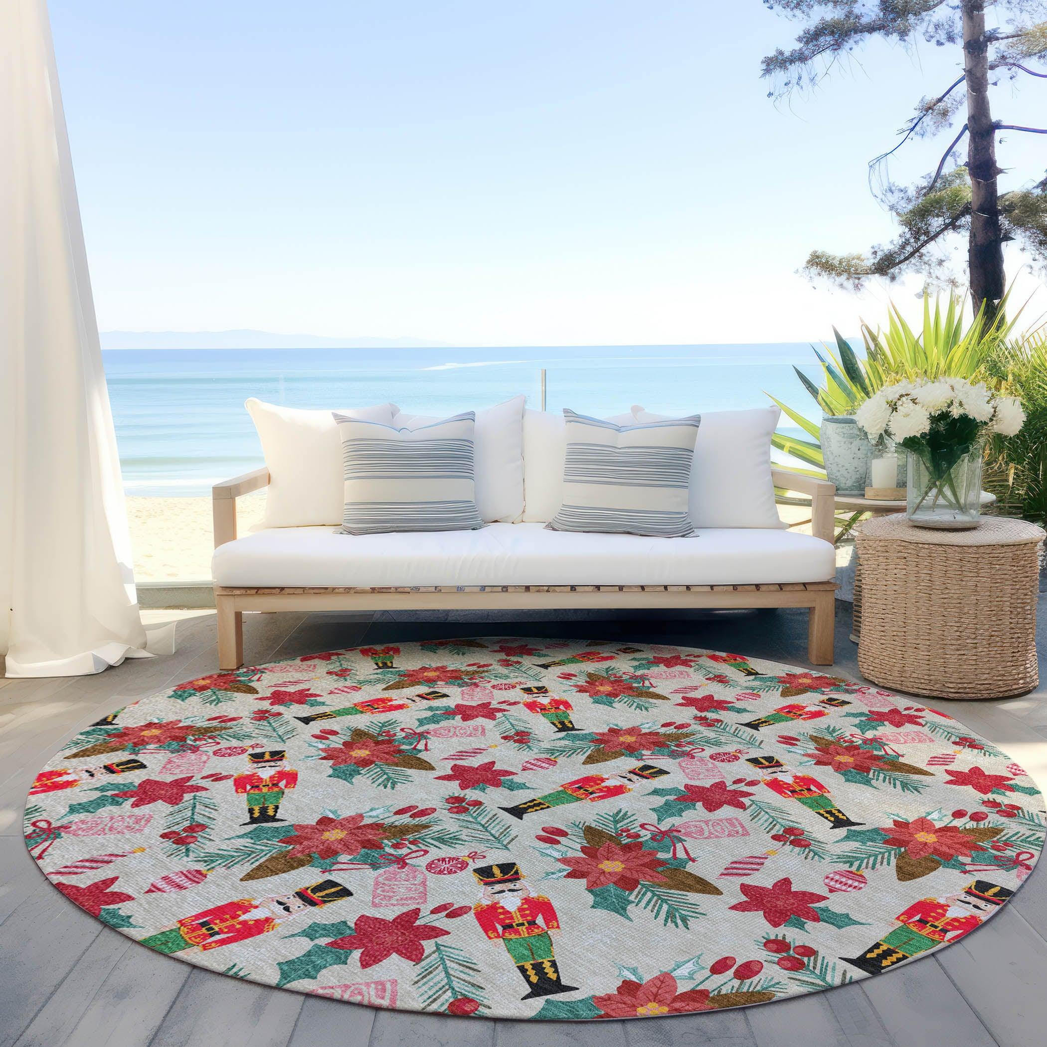 Addison Rugs Quaius Brown Washable Indoor-Outdoor Rug
