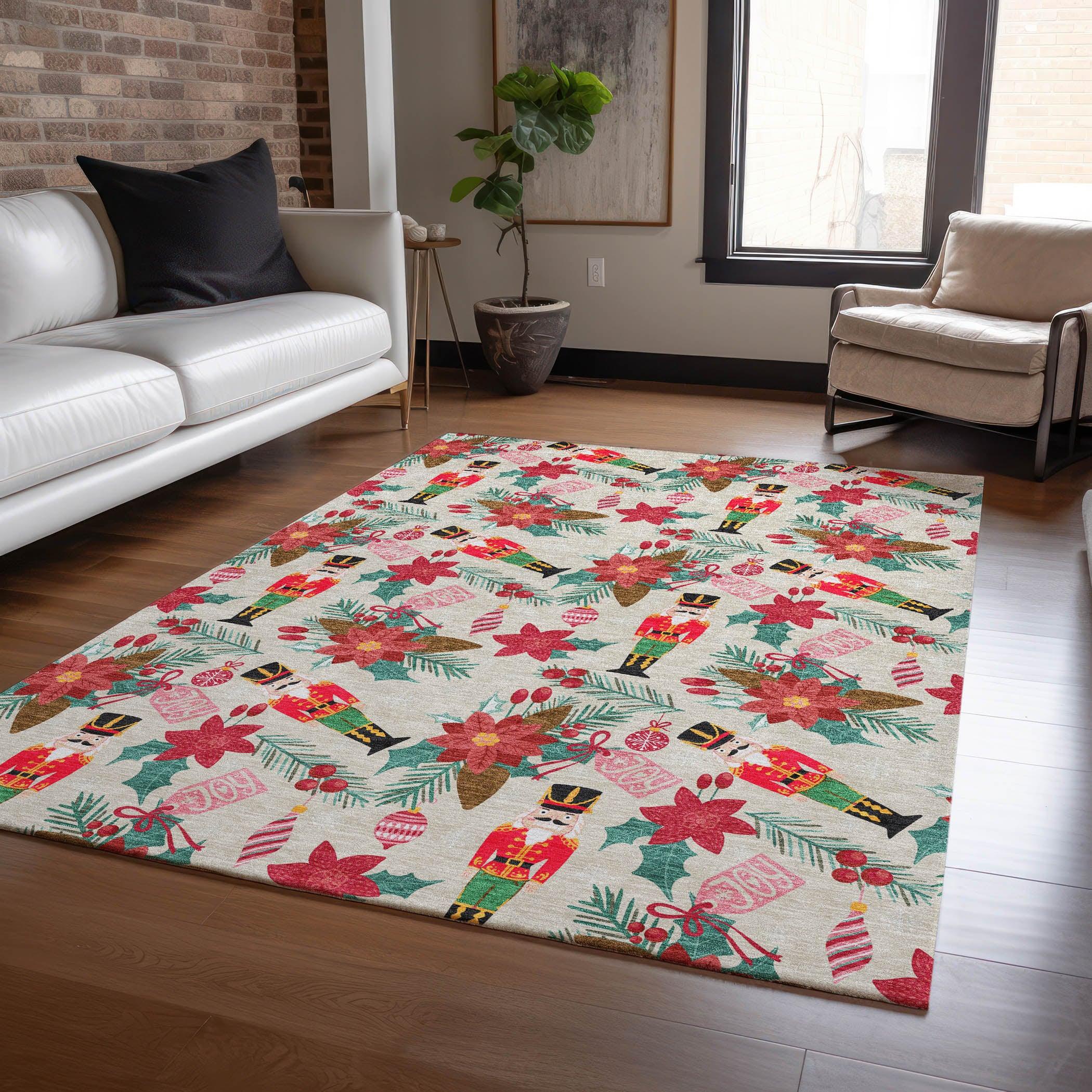 Addison Rugs Quaius Brown Washable Indoor-Outdoor Rug