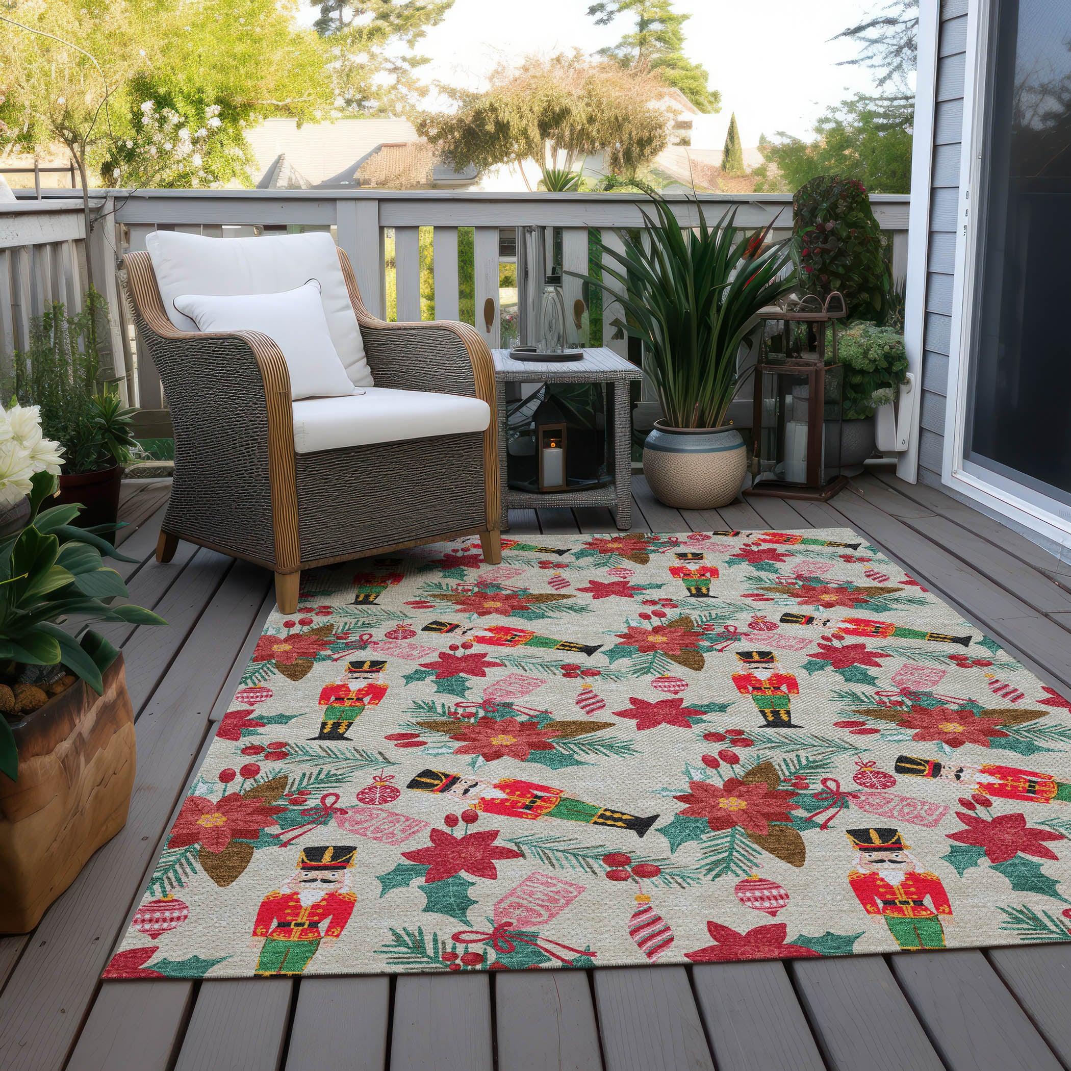 Addison Rugs Quaius Brown Washable Indoor-Outdoor Rug