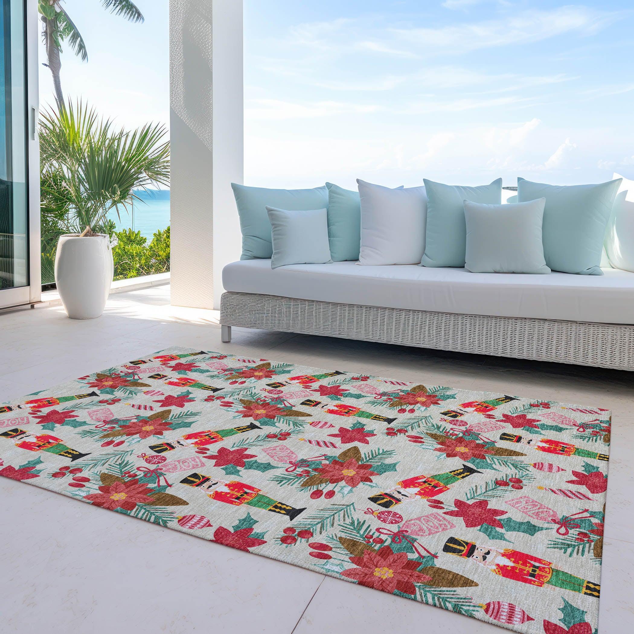 Addison Rugs Quaius Brown Washable Indoor-Outdoor Rug