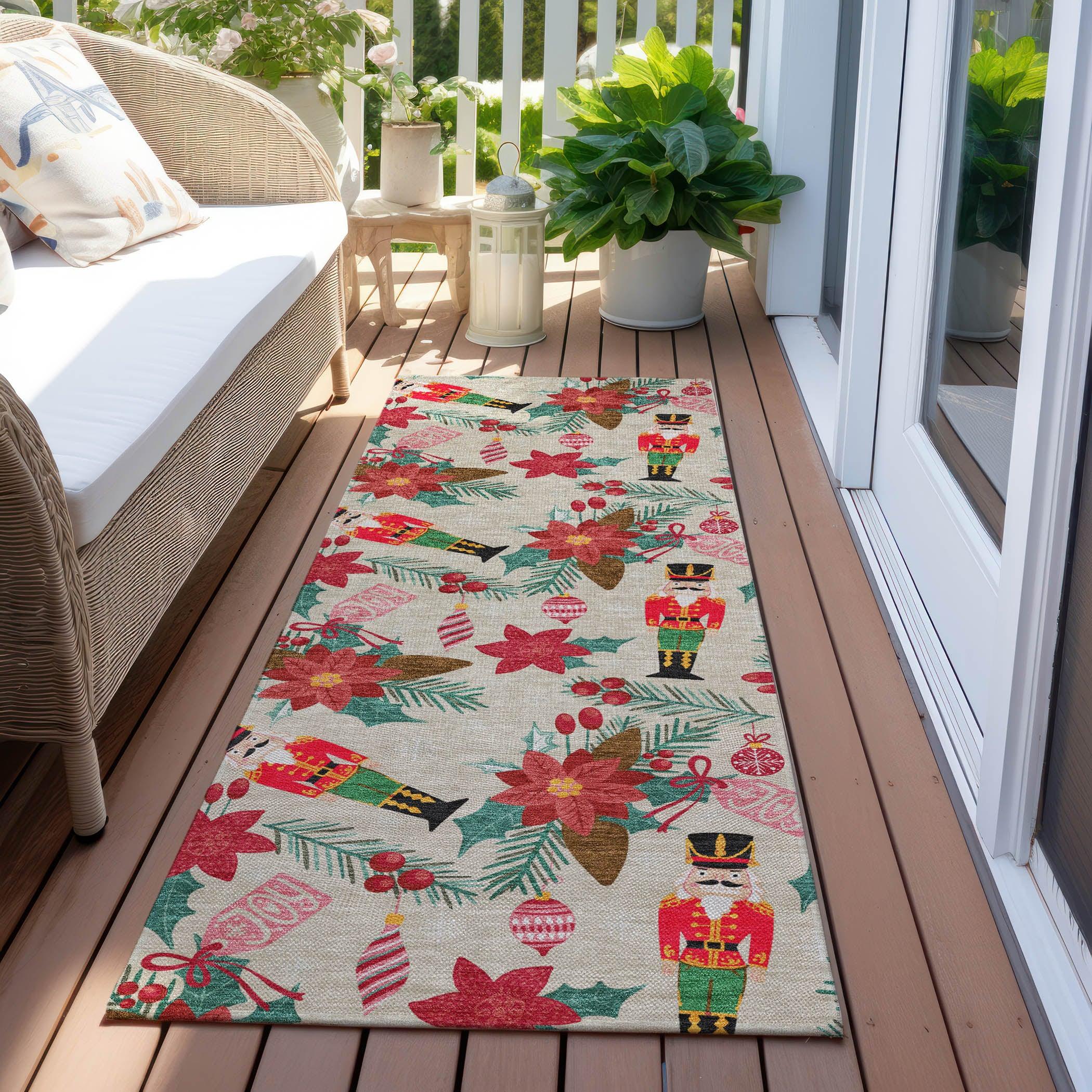 Addison Rugs Quaius Brown Washable Indoor-Outdoor Rug