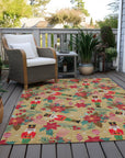 Addison Rugs Quaius Gold Washable Indoor-Outdoor Rug