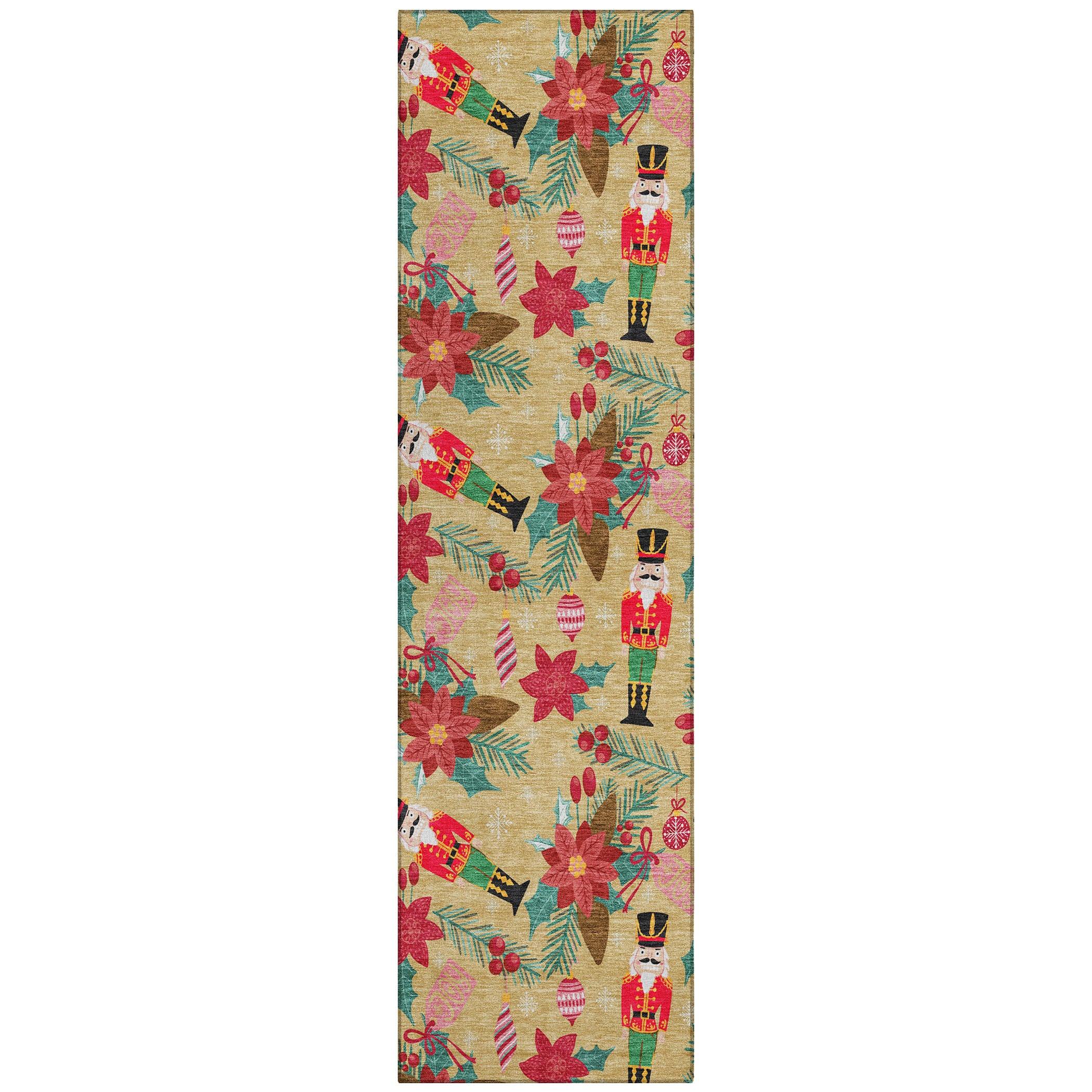 Addison Rugs Quaius Gold Washable Indoor-Outdoor Rug