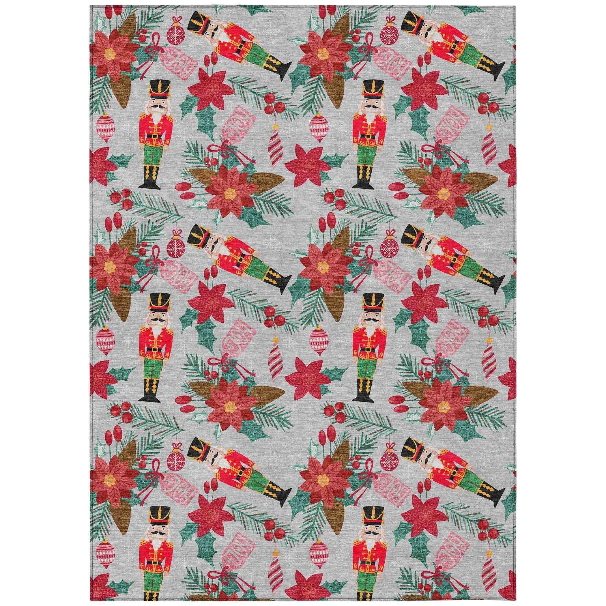 Addison Rugs Quaius Gray Washable Indoor-Outdoor Rug