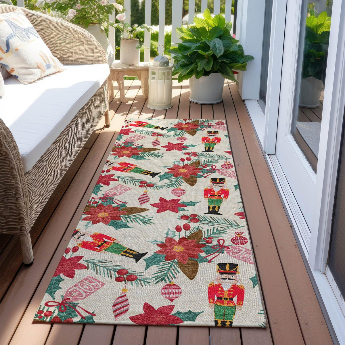 Addison Rugs Quaius Ivory Washable Indoor-Outdoor Rug