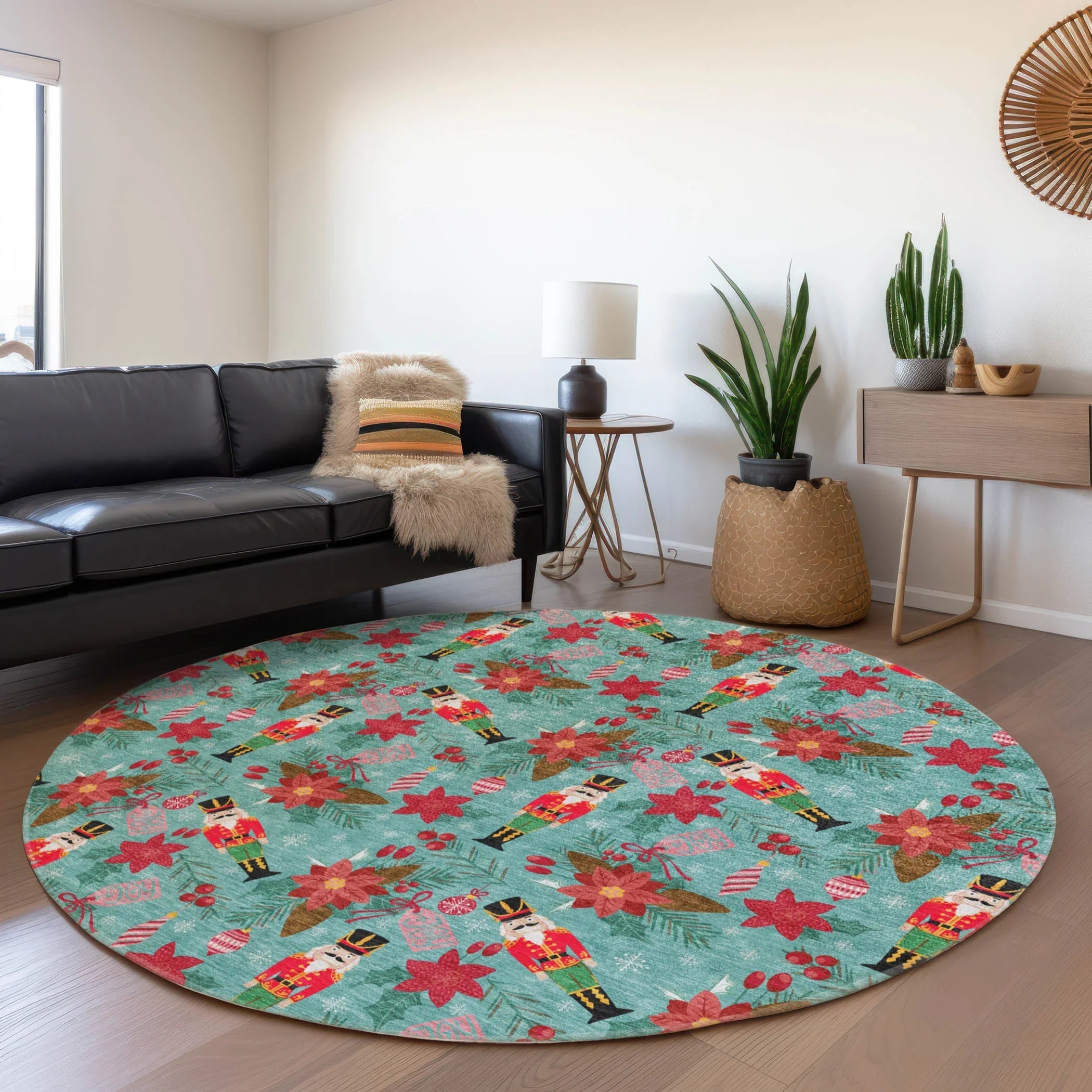 Addison Rugs Quaius Teal Washable Indoor-Outdoor Rug
