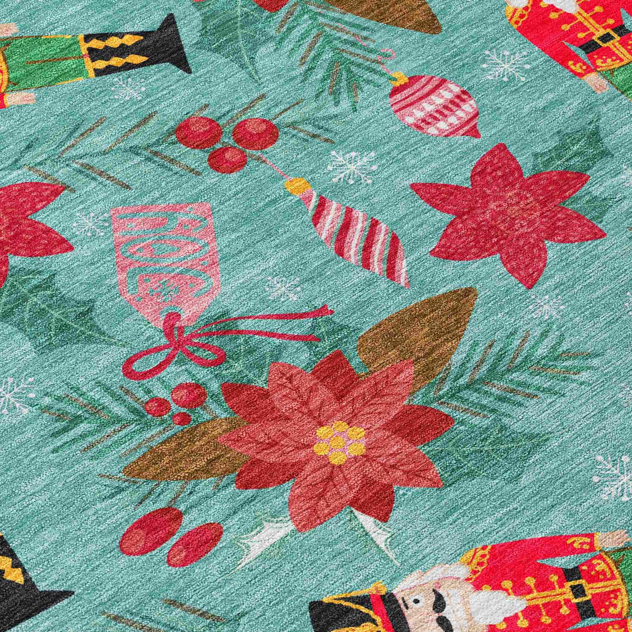 Addison Rugs Quaius Teal Washable Indoor-Outdoor Rug
