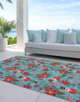 Addison Rugs Quaius Teal Washable Indoor-Outdoor Rug