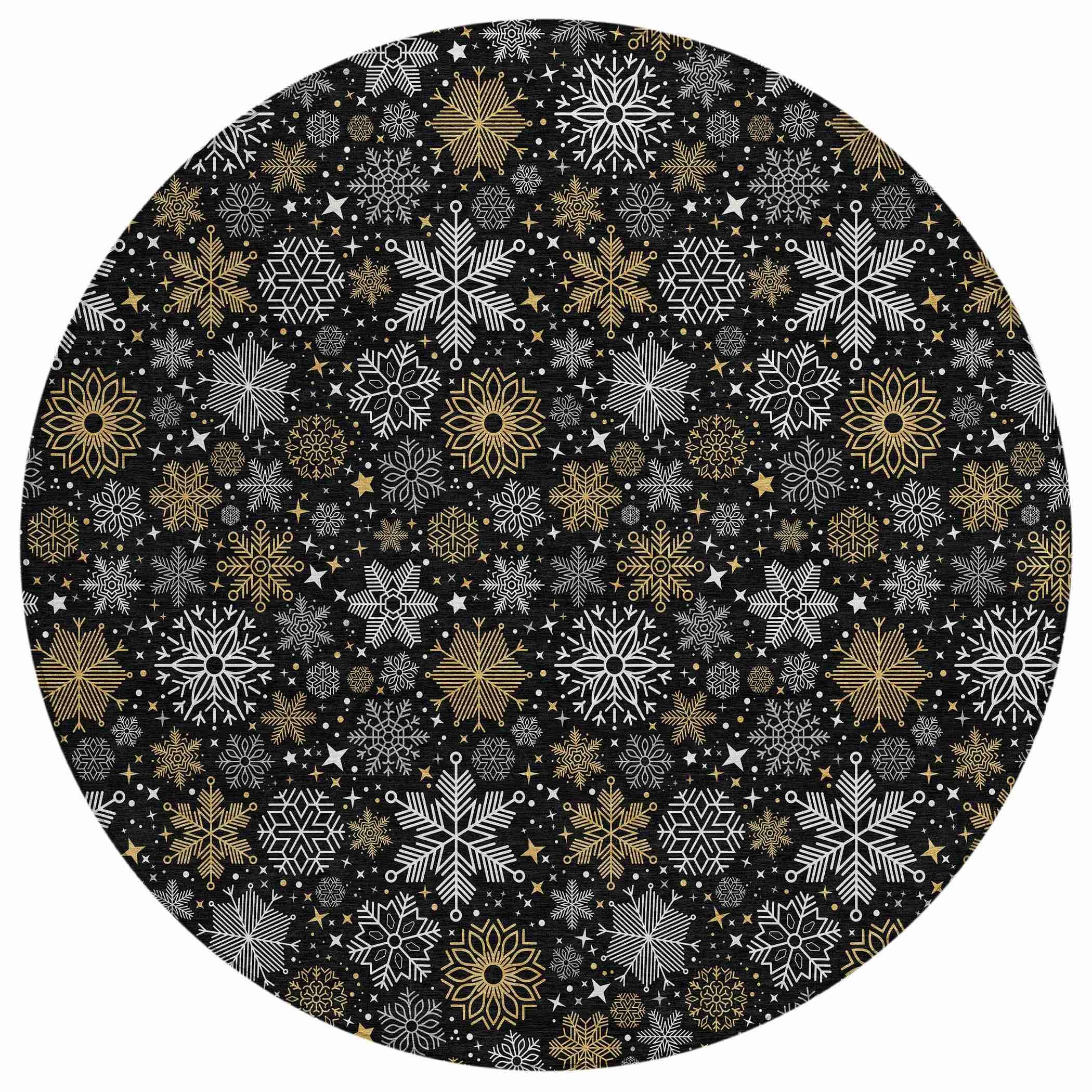 Addison Rugs Quaon Black Washable Indoor-Outdoor Rug