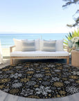 Addison Rugs Quaon Black Washable Indoor-Outdoor Rug