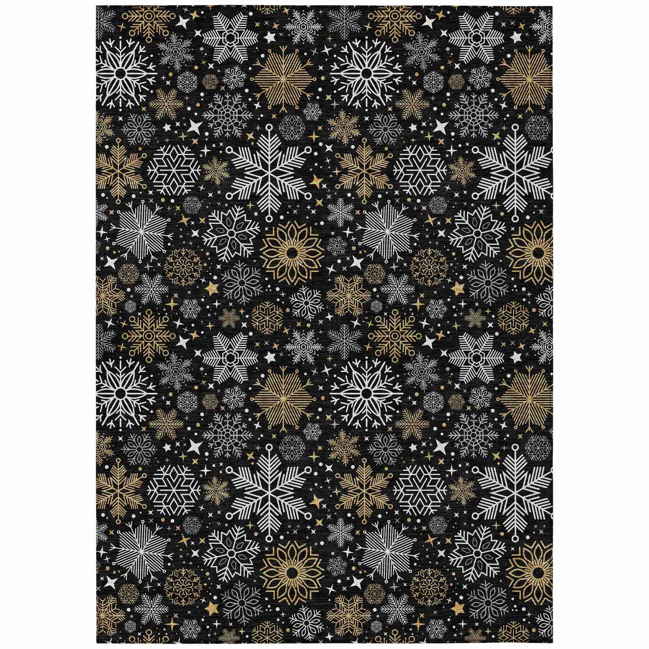 Addison Rugs Quaon Black Washable Indoor-Outdoor Rug