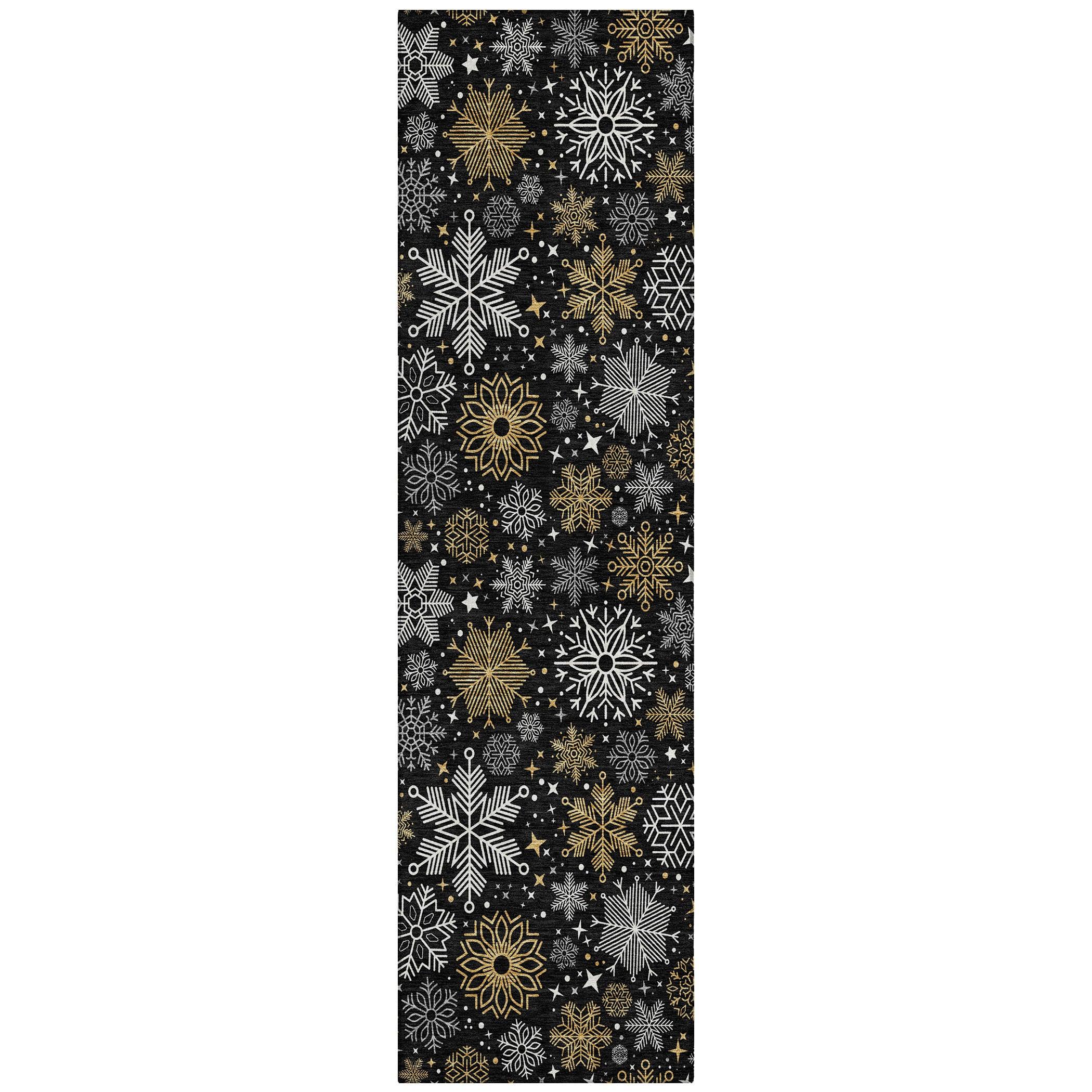 Addison Rugs Quaon Black Washable Indoor-Outdoor Rug