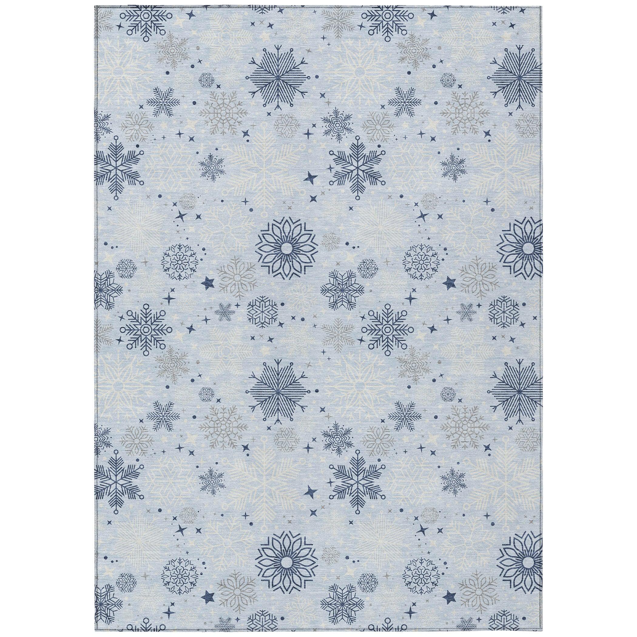 Addison Rugs Quaon Blue Washable Indoor-Outdoor Rug