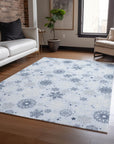 Addison Rugs Quaon Blue Washable Indoor-Outdoor Rug