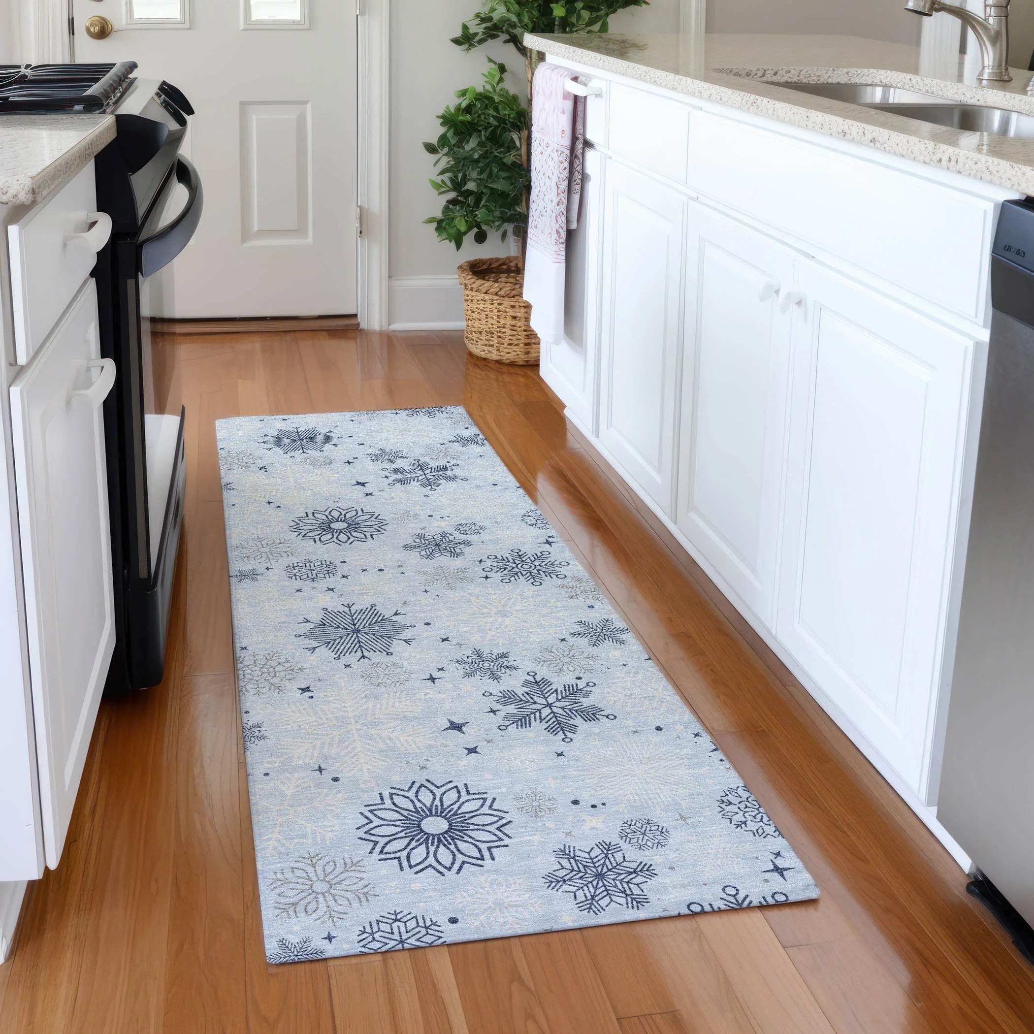 Addison Rugs Quaon Blue Washable Indoor-Outdoor Rug